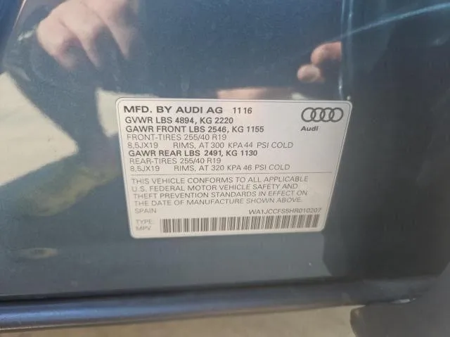 WA1JCCFS5HR010207 2017 2017 Audi Q3- Premium Plus 10