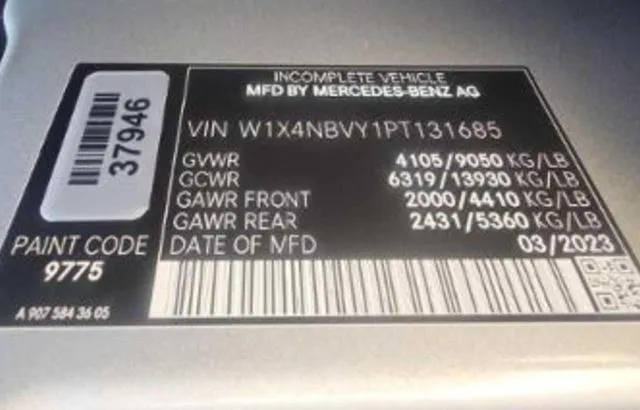 W1X4NBVY1PT131685 2023 2023 Mercedes-Benz Sprinter- 2500 10