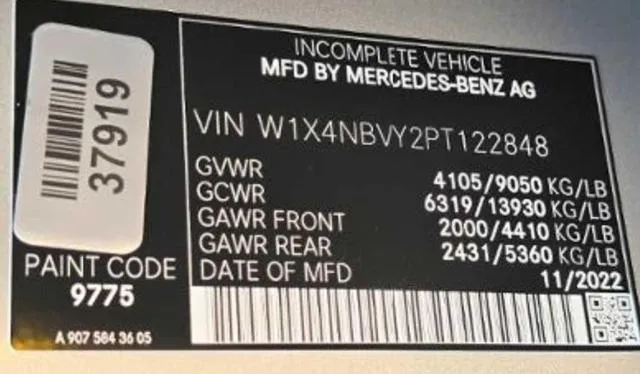 W1X4NBVY2PT122848 2023 2023 Mercedes-Benz Sprinter- 2500 10