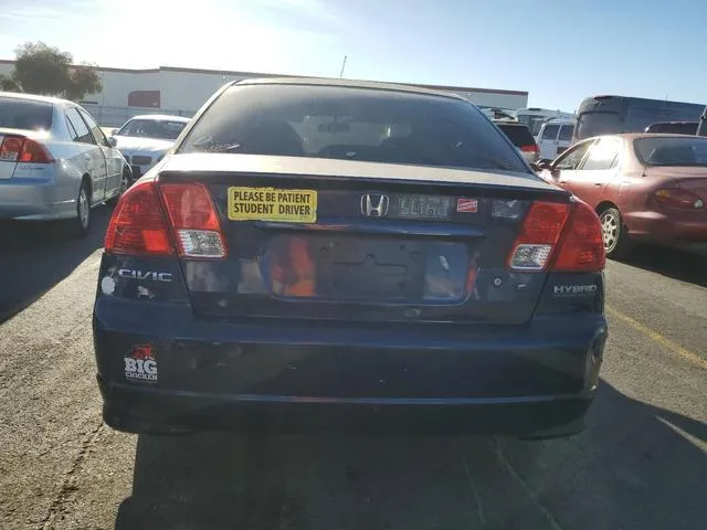 JHMES96625S015318 2005 2005 Honda Civic- Hybrid 6