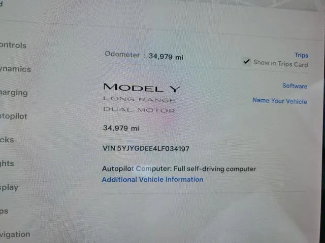 5YJYGDEE4LF034197 2020 2020 Tesla MODEL Y 9