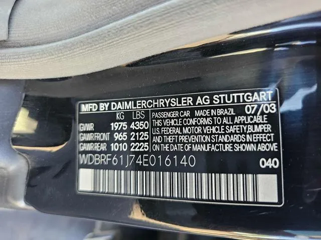 WDBRF61J74E016140 2004 2004 Mercedes-Benz C-Class- 240 10