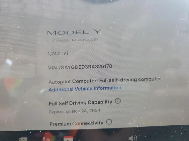 7SAYGDED3RA326178 2024 2024 Tesla MODEL Y 9