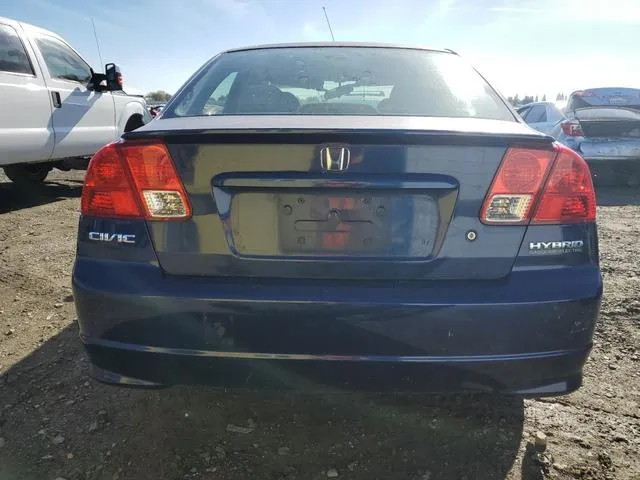 JHMES95665S005571 2005 2005 Honda Civic- Hybrid 6