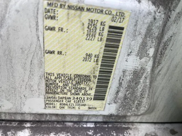 1N4AL3AP1HN340139 2017 2017 Nissan Altima- 2-5 10