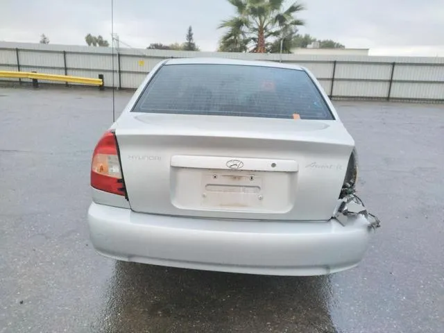 KMHCG45C02U301443 2002 2002 Hyundai Accent- GL 6