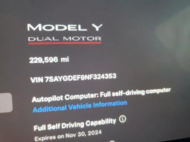 7SAYGDEF9NF324353 2022 2022 Tesla MODEL Y 9