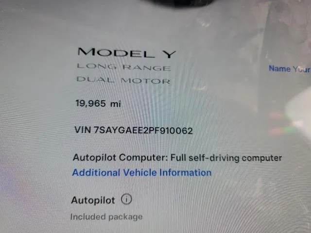 7SAYGAEE2PF910062 2023 2023 Tesla MODEL Y 9