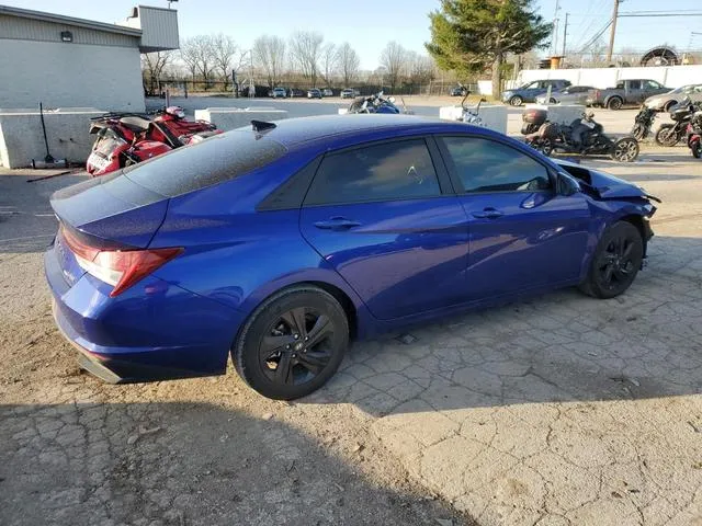 KMHLM4AJ5NU020661 2022 2022 Hyundai Elantra- Blue 3