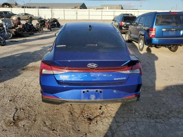 KMHLM4AJ5NU020661 2022 2022 Hyundai Elantra- Blue 6