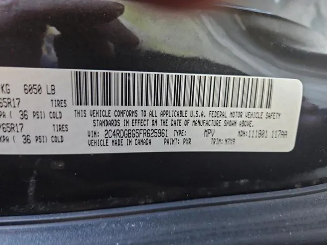 2C4RDGBG5FR625961 2015 2015 Dodge Grand Caravan- SE 10