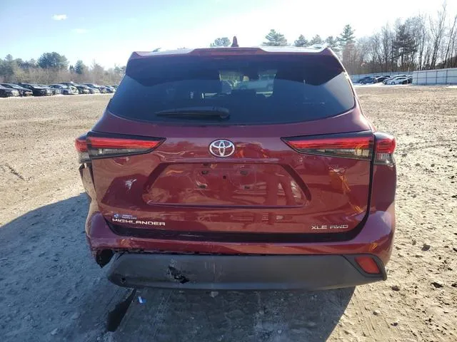 5TDGZRBH6MS093203 2021 2021 Toyota Highlander- Xle 6