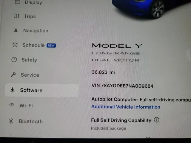 7SAYGDEE7NA009684 2022 2022 Tesla MODEL Y 9