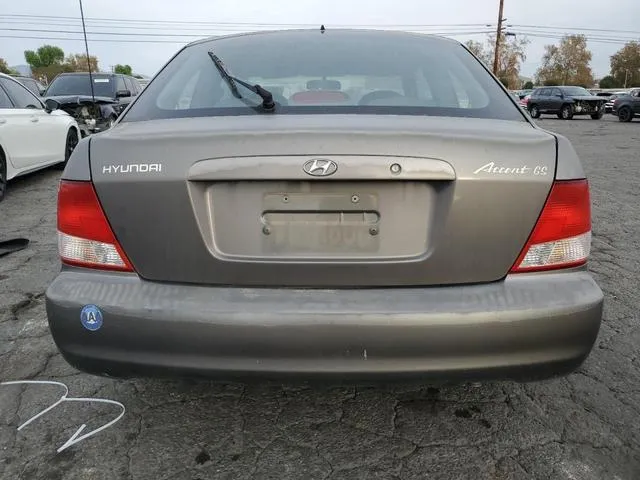 KMHCG35C81U141661 2001 2001 Hyundai Accent- GS 6