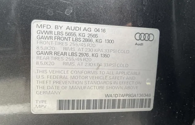 WA1D7AFP8GA136348 2016 2016 Audi Q5- Premium Plus S-Line 10