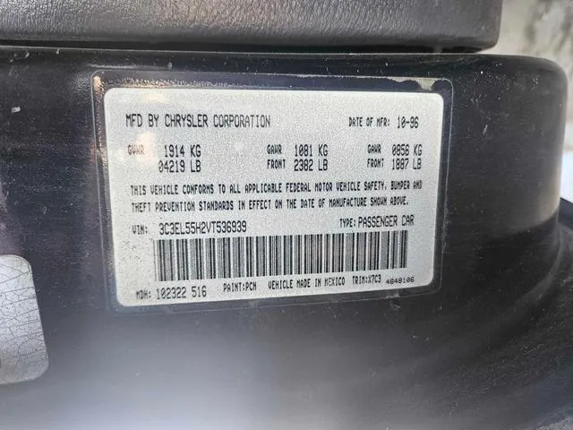 3C3EL55H2VT536939 1997 1997 Chrysler Sebring- Jxi 10