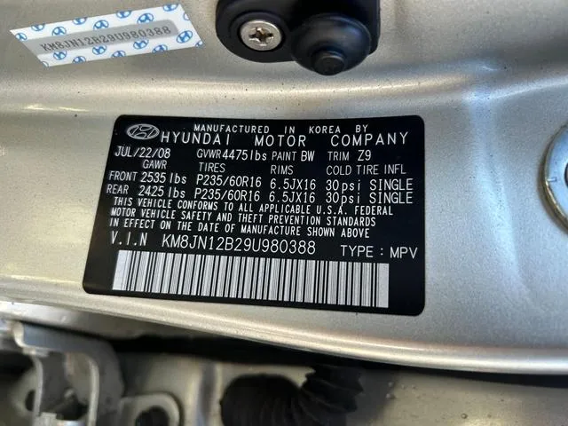 KM8JN12B29U980388 2009 2009 Hyundai Tucson- SE 10