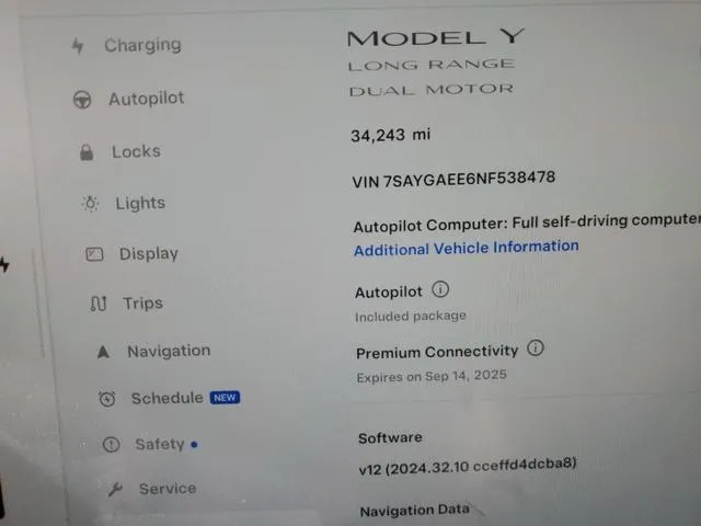 7SAYGAEE6NF538478 2022 2022 Tesla MODEL Y 9