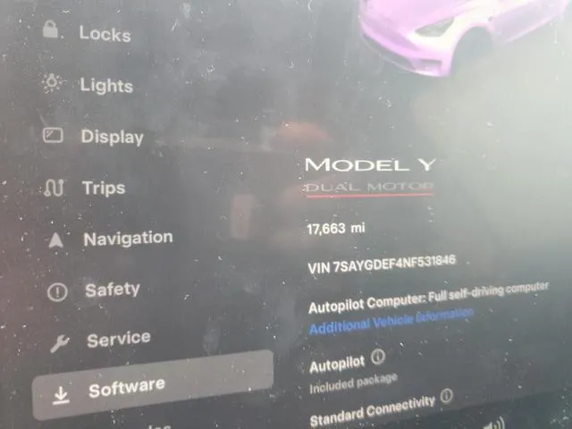 7SAYGDEF4NF531846 2022 2022 Tesla MODEL Y 9