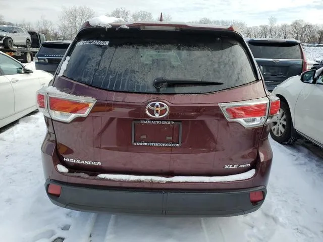 5TDJKRFH4GS252146 2016 2016 Toyota Highlander- Xle 6