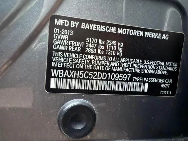 WBAXH5C52DD109597 2013 2013 BMW 5 Series- 528 XI 10