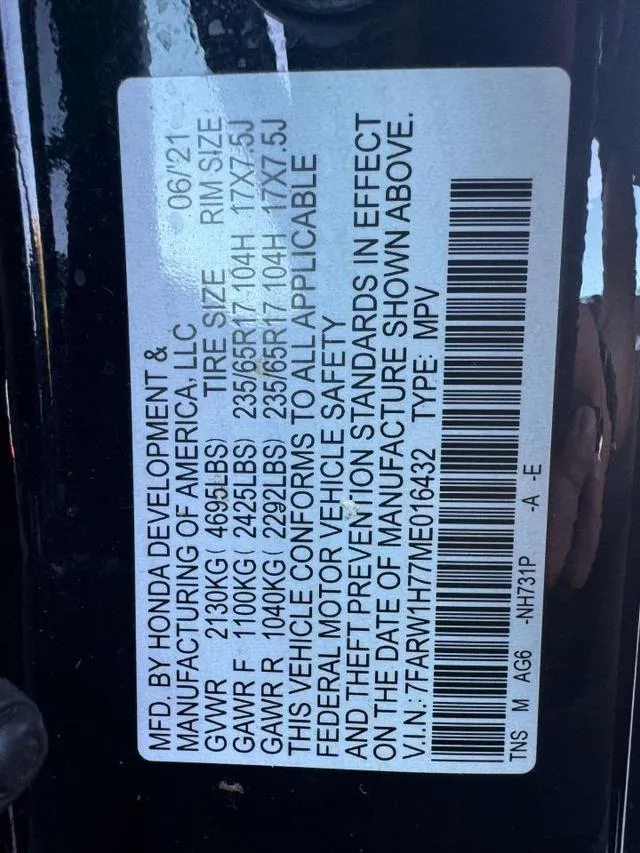 7FARW1H77ME016432 2021 2021 Honda CR-V 10