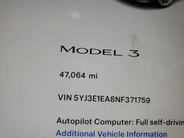 5YJ3E1EA8NF371759 2022 2022 Tesla MODEL 3 9