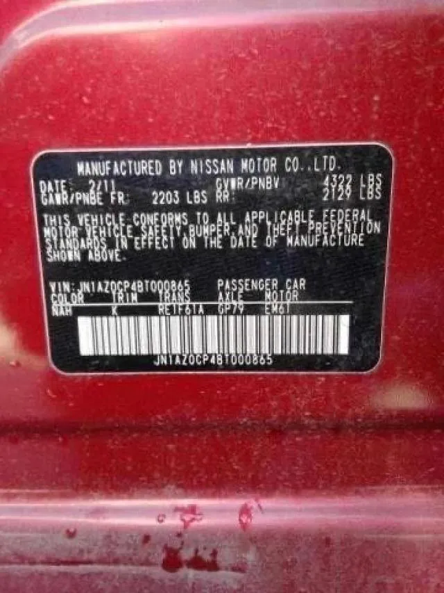 JN1AZ0CP4BT000865 2011 2011 Nissan Leaf- SV 10