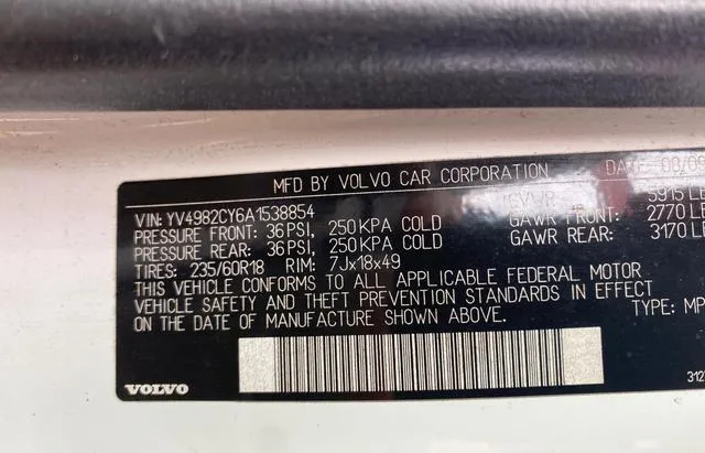 YV4982CY6A1538854 2010 2010 Volvo XC90- 3-2 10