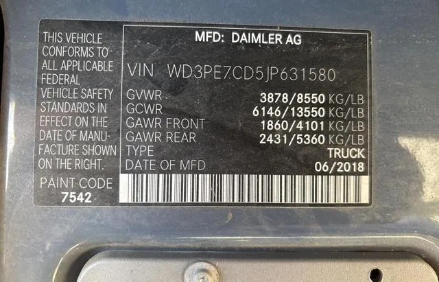 WD3PE7CD5JP631580 2018 2018 Mercedes-Benz Sprinter- 2500 10