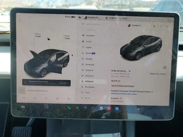 5YJYGDEE3MF274343 2021 2021 Tesla MODEL Y 9