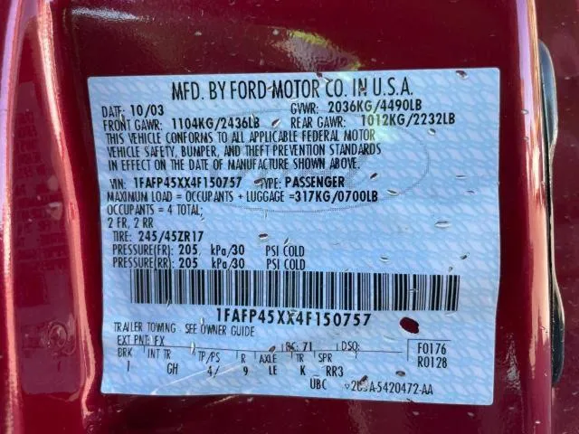 1FAFP45XX4F150757 2004 2004 Ford Mustang- GT 10