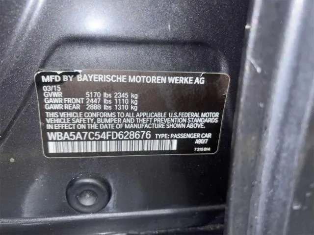 WBA5A7C54FD628676 2015 2015 BMW 5 Series- 528 XI 10