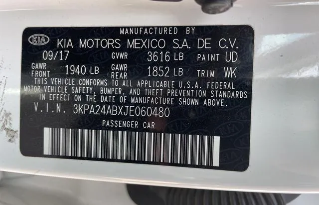 3KPA24ABXJE060480 2018 2018 KIA Rio- LX 10