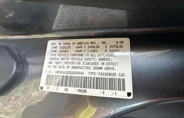 19UUA66205A066464 2005 2005 Acura TL 10